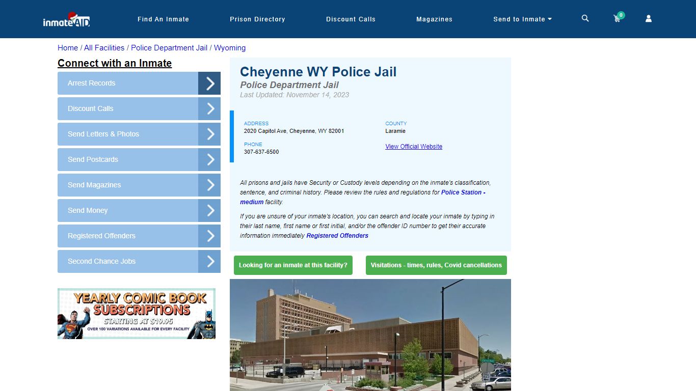 Cheyenne WY Police Jail & Inmate Search - Cheyenne, WY